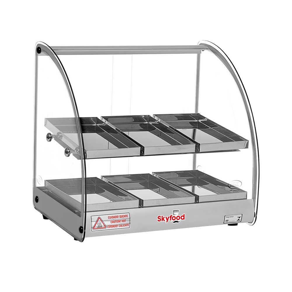 Skyfood Gray 120 Volt Food Warmer Display Case, 18 1/2 inch x 14 3/8 inch x 17 1/2 inch