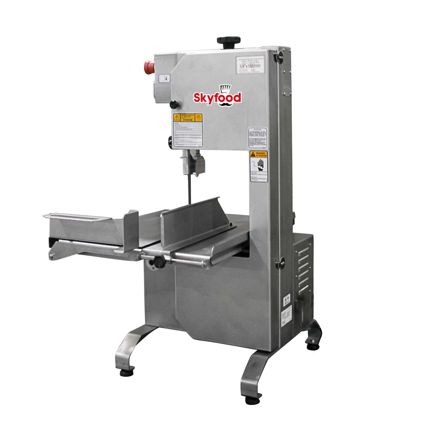 Skyfood All Stainless Steel Table Top Meat and Bone Saw, 31 x 28 x 40 inch