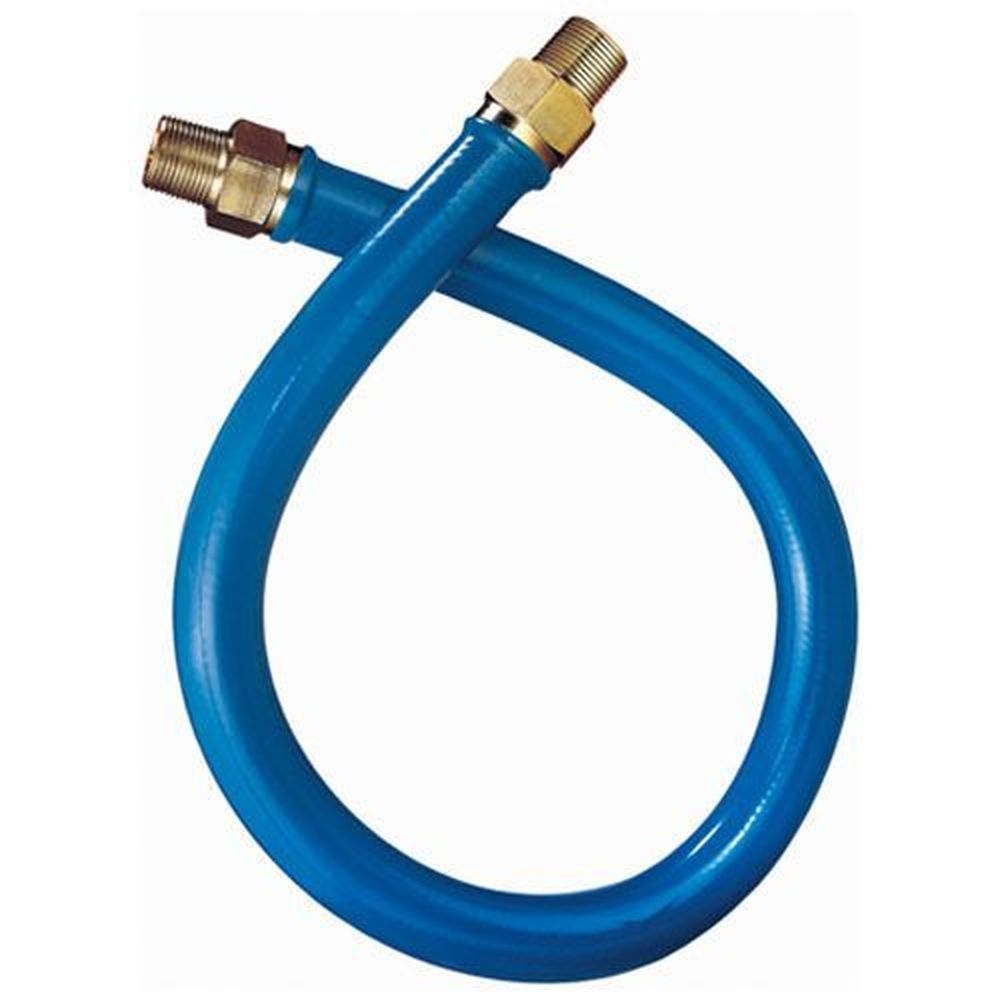 Dormont Heavy-Duty Gas Hose and Connector for Dormont Part Number 1650BP48, 1/2 inch MPT X 48 inch Length