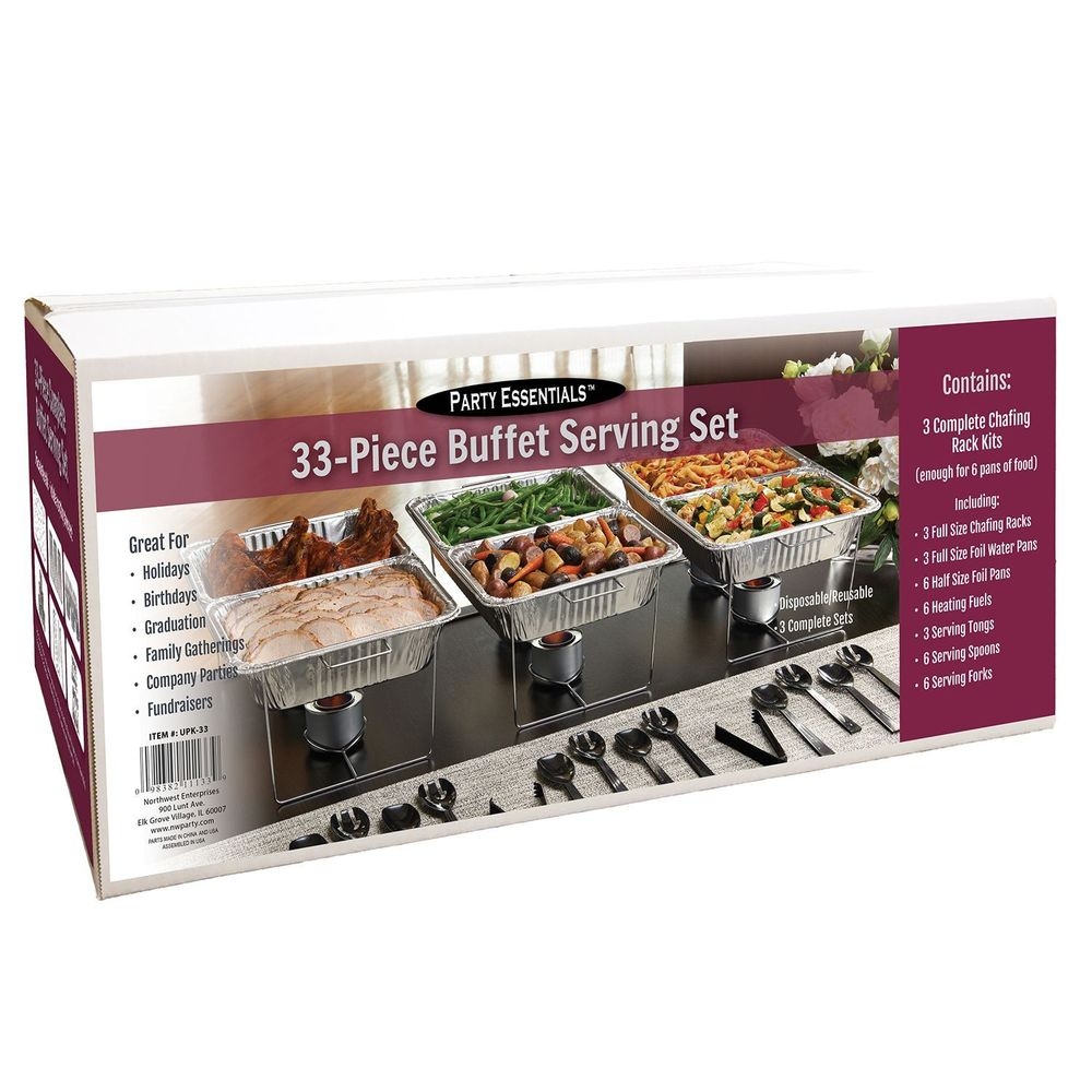 Northwest Enterprises Party Essentials 33 Piece Buffet Serving Kit