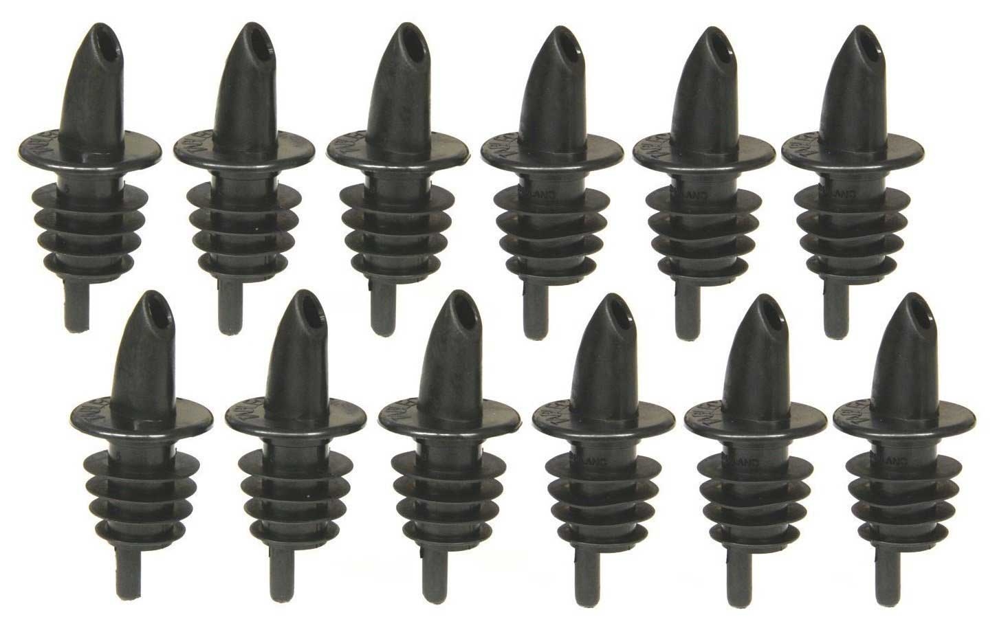 Anytime Bar Supplies Black Colored Free Flow Pourer -- 25 per case