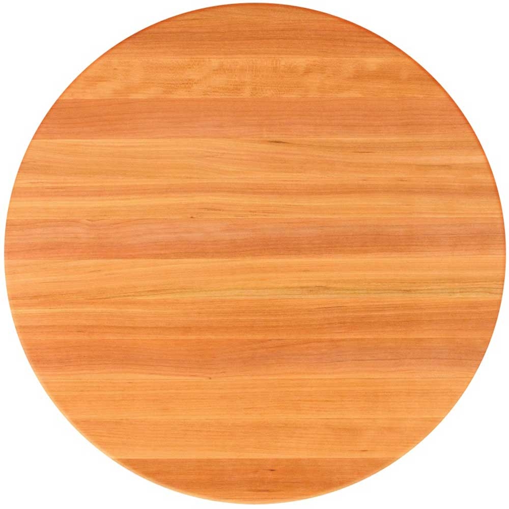 John Boos Tuff Var Finish Round Cherry Butcher Block Top, 42 x 42 x 1.5 inch.