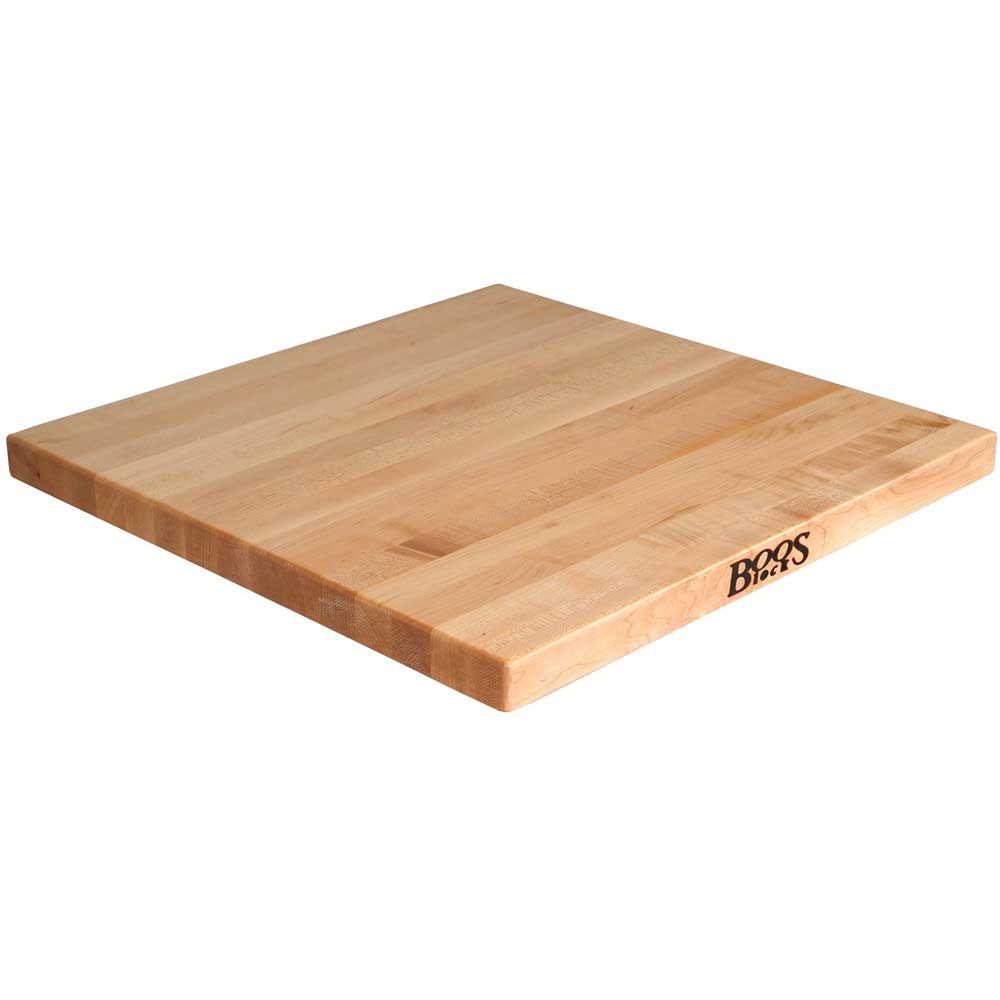 John Boos Tuff Var Finish Maple Square Butcher Block Top, 36 x 36 x 1.5 inch.