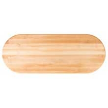 John Boos Tuff Var Finish Hard Maple Oval Butcher Block Top, 60 x 42 x 1.5 inch.