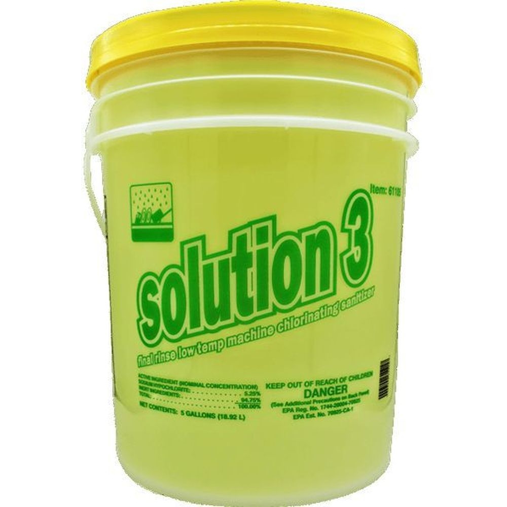 Chemcor Solution 3 Low-Temp Final Rinse Sanitizer, 5 Gallon