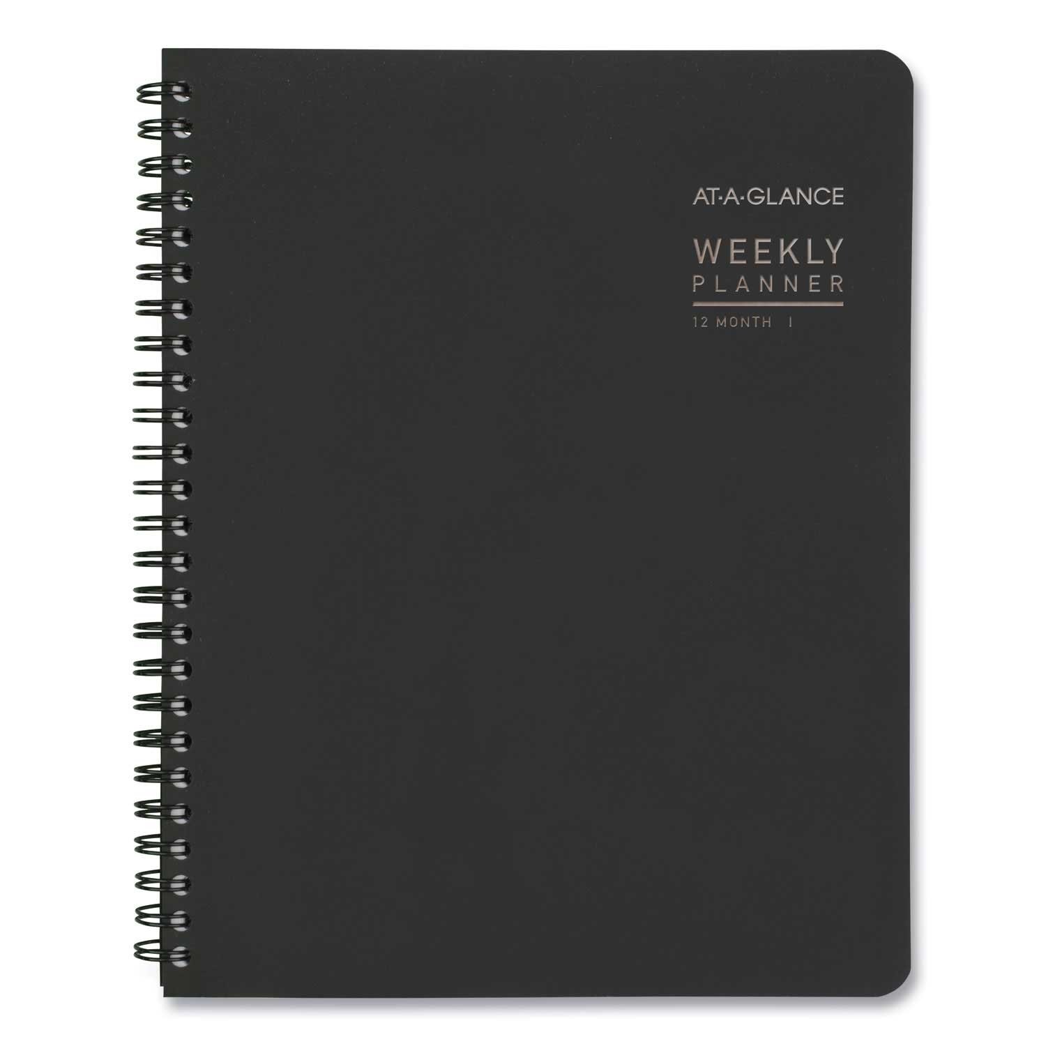 At-A-Glance Black Cover Contemporary Lite Weekly/Monthly Planner, 8.75 x 7 inch