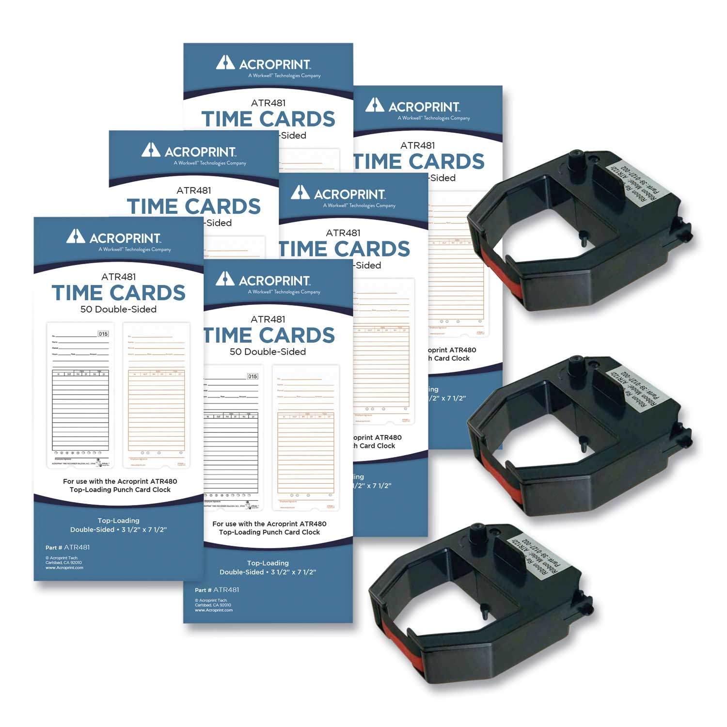 Acroprint Accessory Bi-Weekly/Weekly Two Sides Bundle, 3.5 x 7.5 inch -- 1 kit