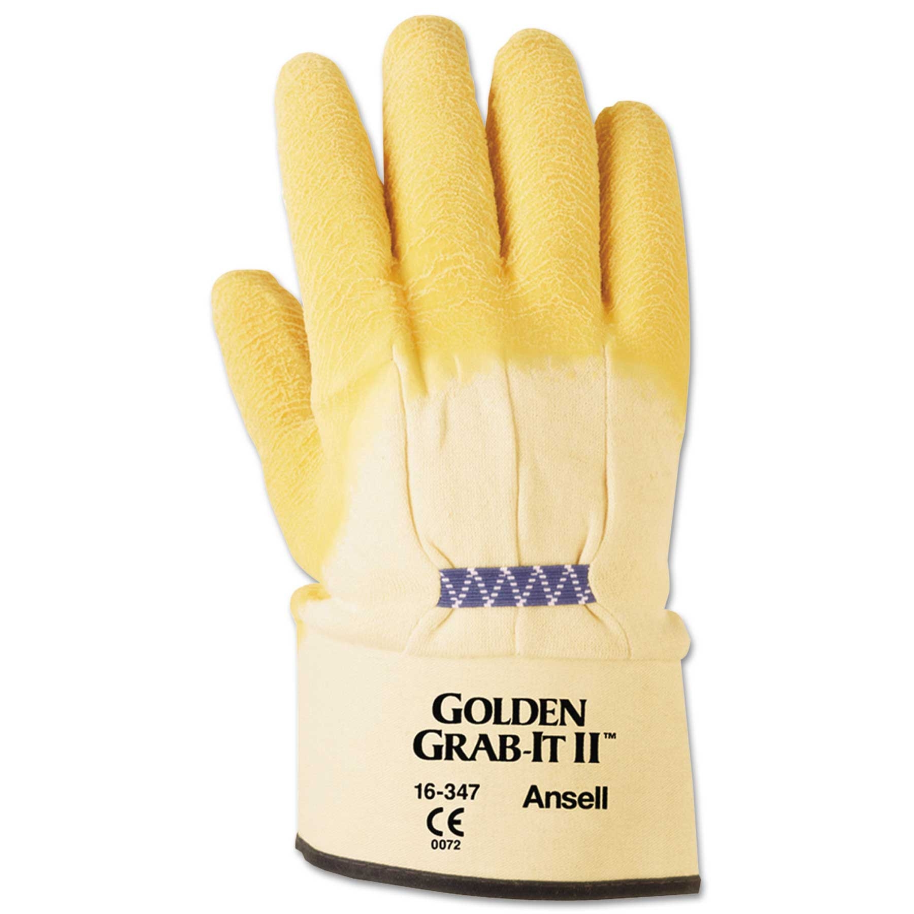 AnsellPro Yellow Latex and Jersey Size 10 Golden Grab It Ii Heavy Duty Work Gloves -- 12 pairs per case