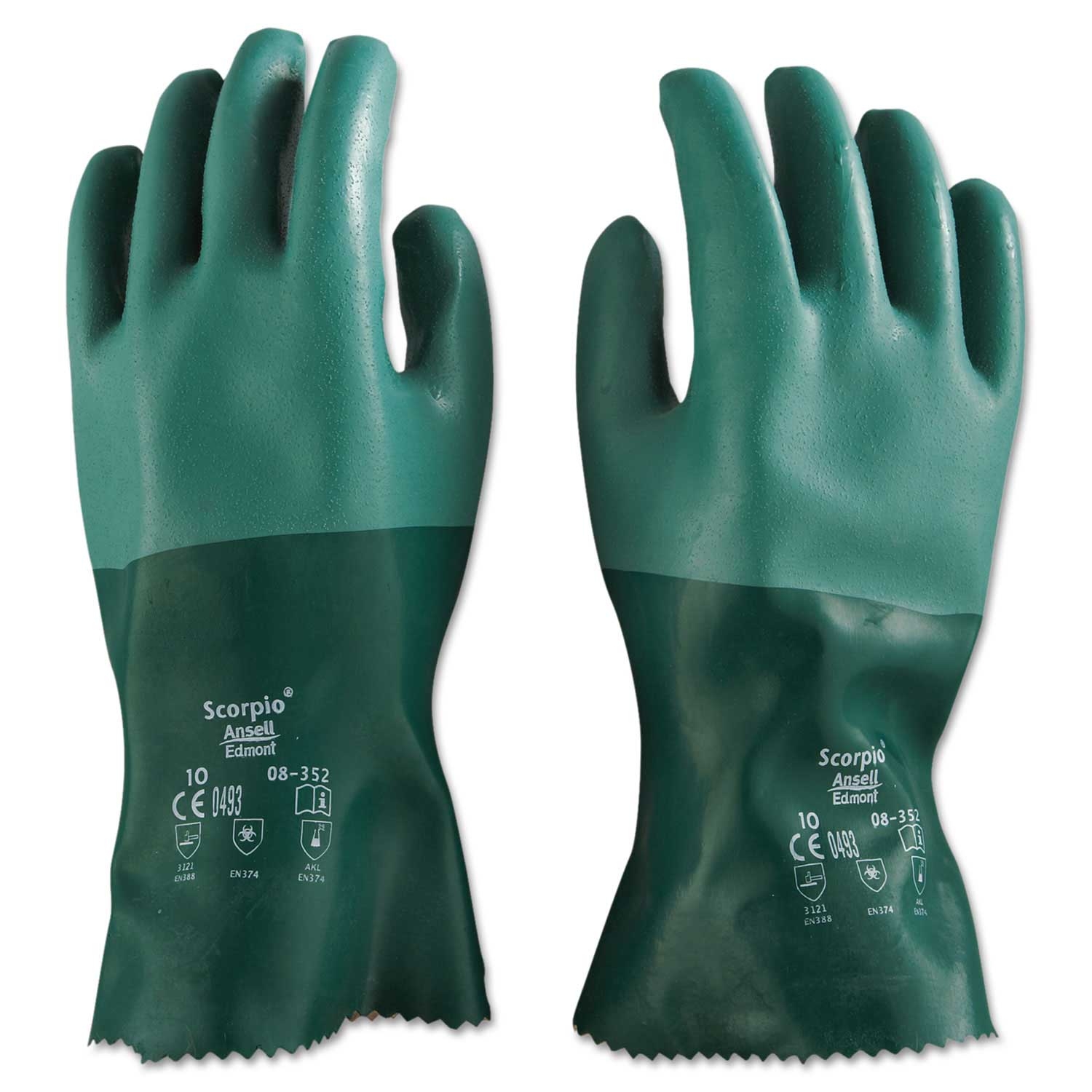 AnsellPro Green Size 10 Scorpio Neoprene Gloves -- 1 pair