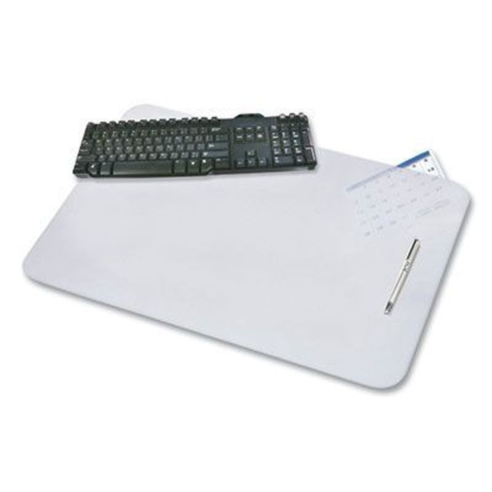 Artistic Clear Frosted Finish KrystalView Desk Pad with Antimicrobial Protection, 17 x 12 inch