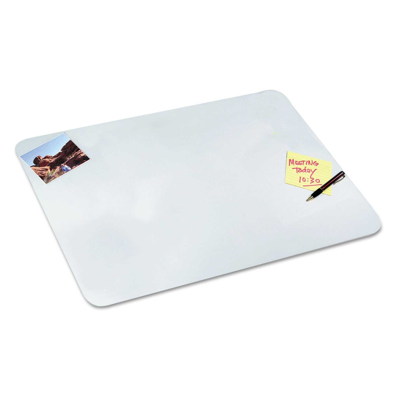 Artistic Eco Clear Rectangular Polyurethane Frosted Desk Pad with Antimicrobial Protection, 20 x 36 inch