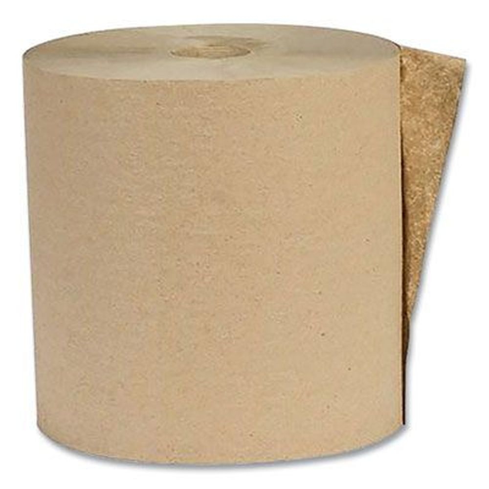Eco Green Kraft 1-Ply 1.6 Core Recycled Hardwound Paper Towel, 7.88 inch x 800 Feet -- 6 rolls per case