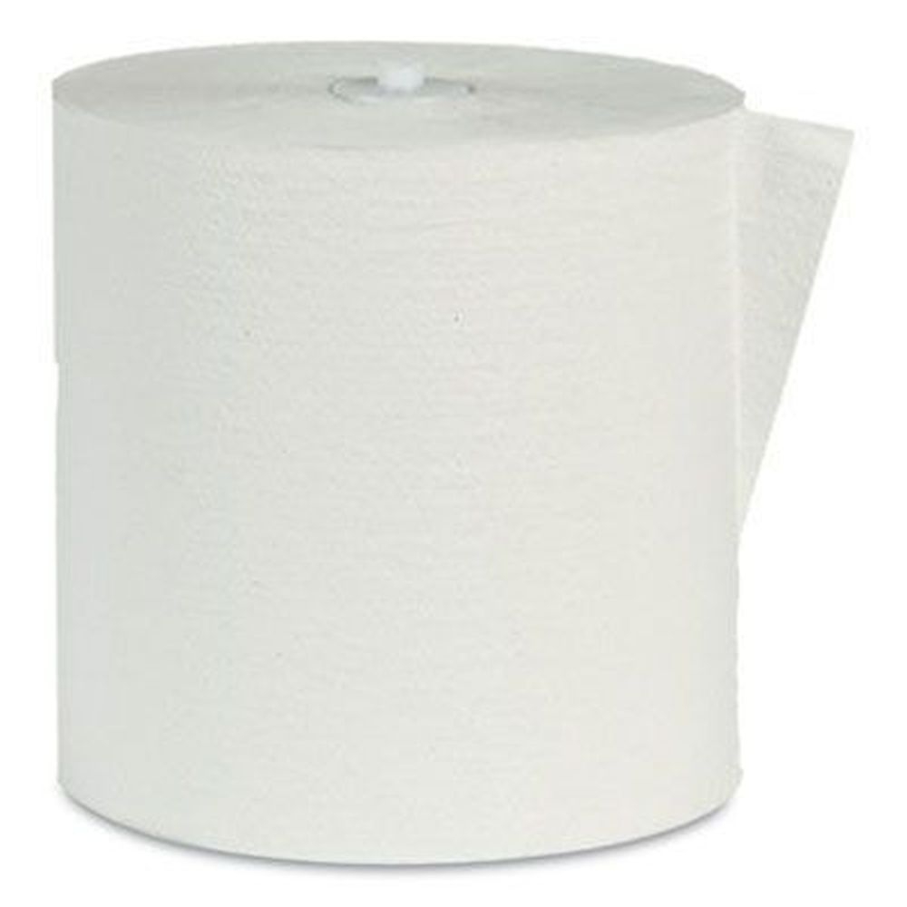 Eco Green White Recycled Hardwound Paper Towel, 7.87 inch x 900 Feet -- 6 rolls per case