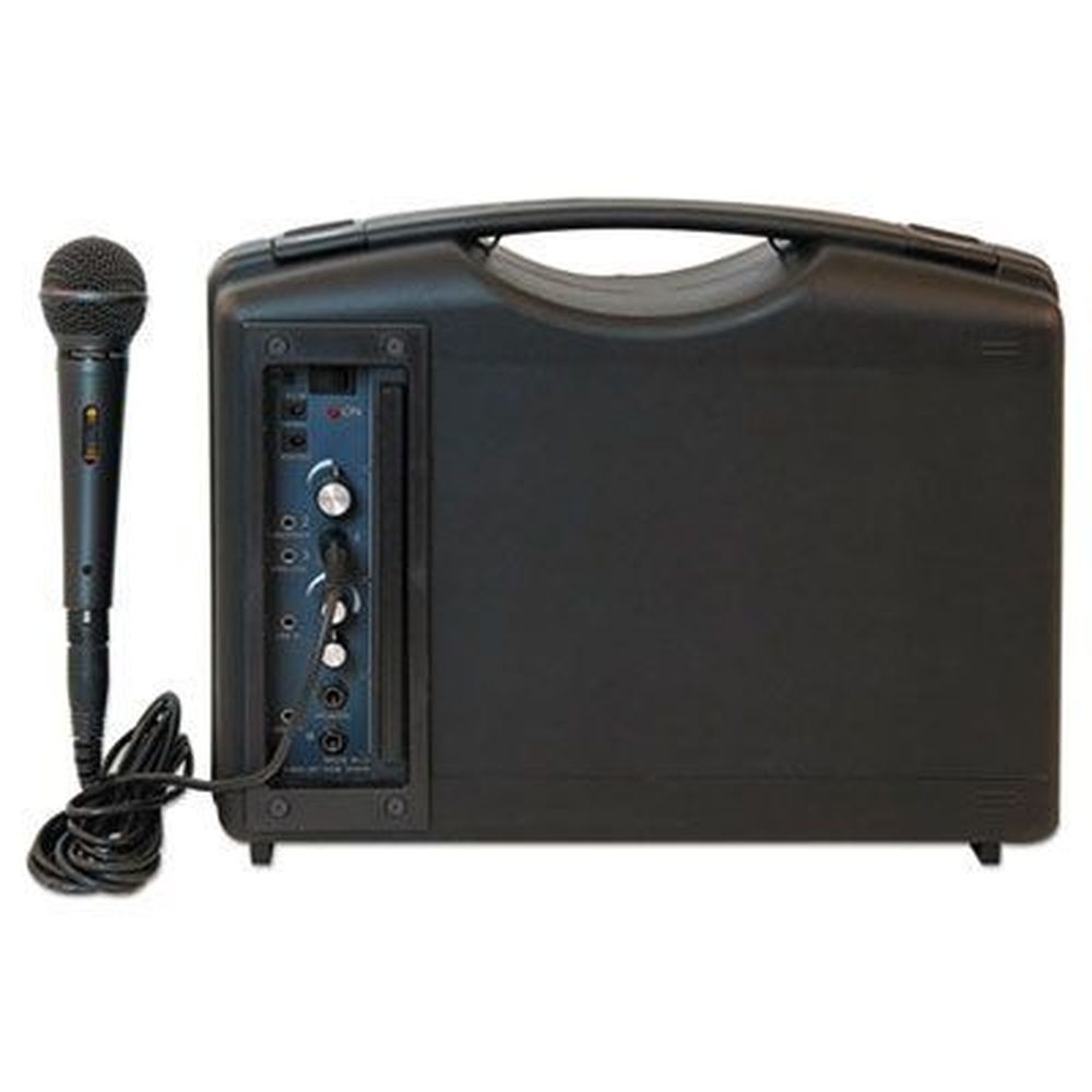 AmpliVox Black 50 Watt Bluetooth Audio Portable Buddy with Wired Mic