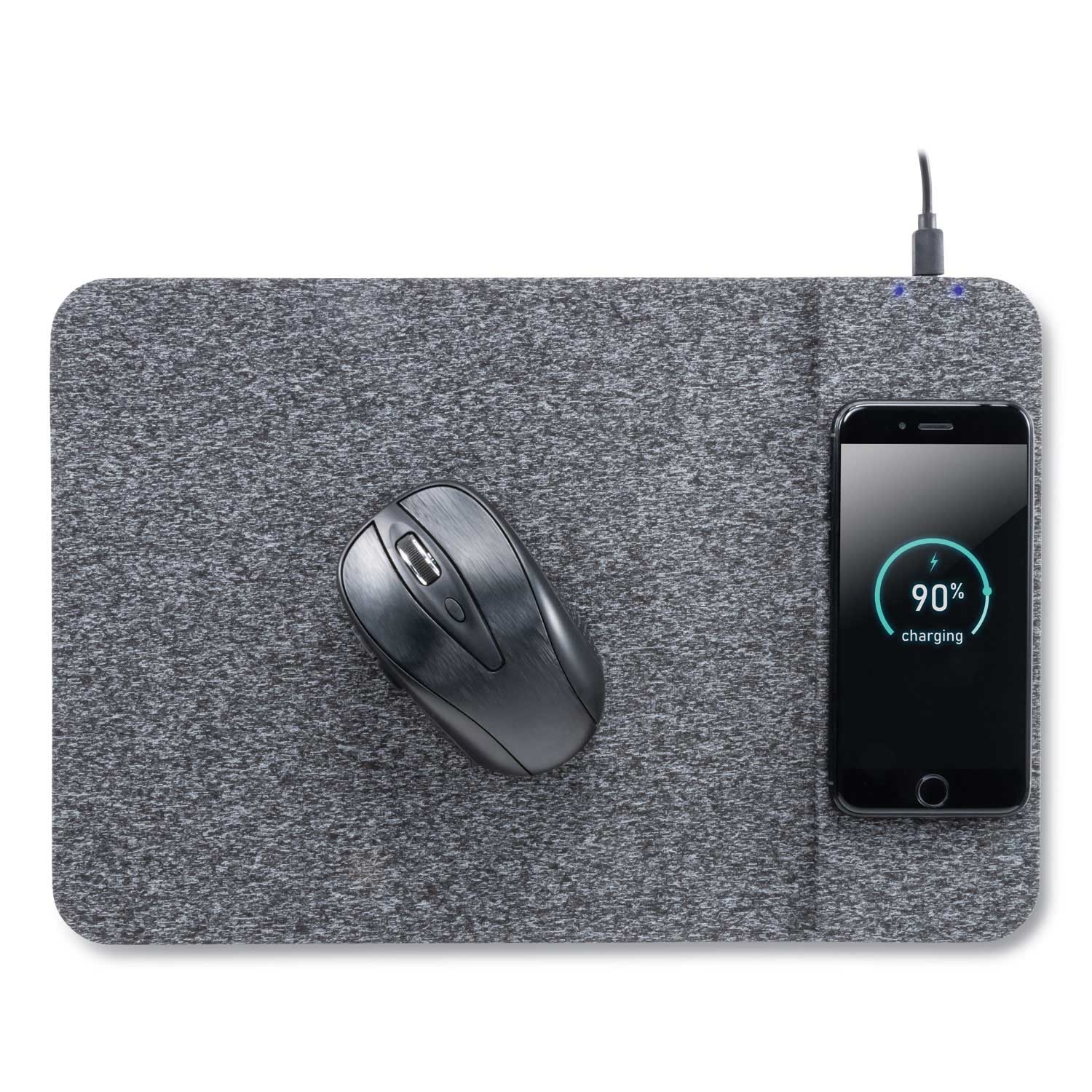 Allsop Gray Powertrack Wireless Charging Mouse Pad, 13 x 8.75 inch