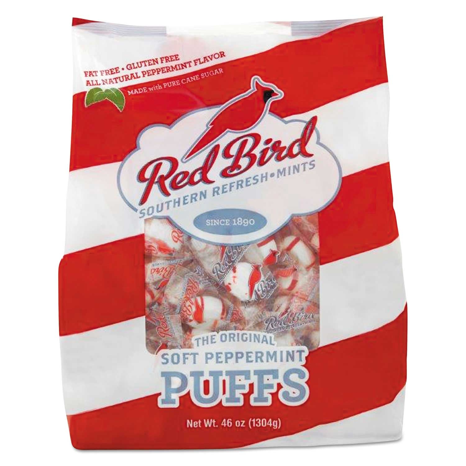 Red Bird Soft Peppermint Puff, 46 Ounce Tub