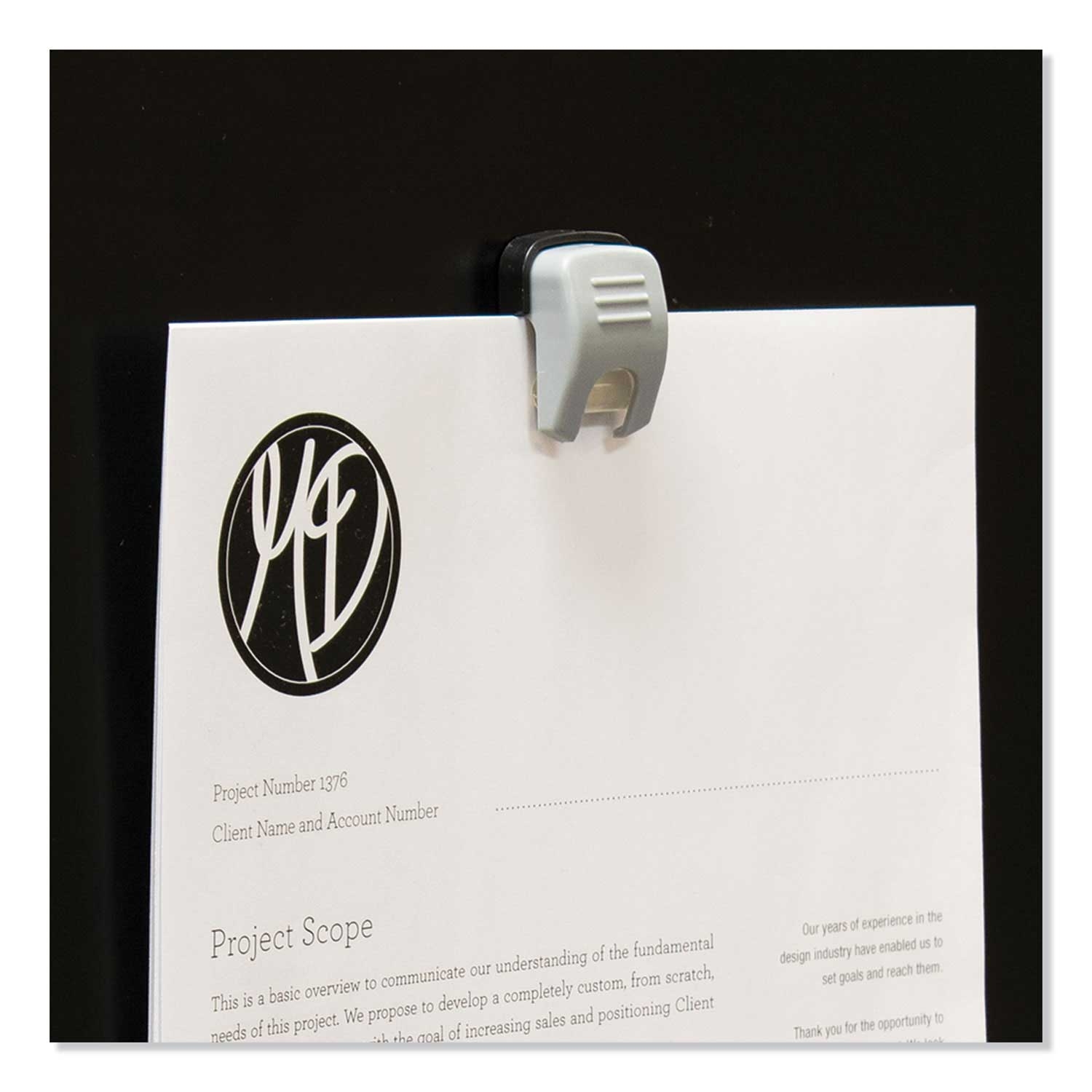 Advantus Gray Grip-A-Clip Magnetic/Adhesive Clips, 0.13 inch - 10 per box -- 1 box per case
