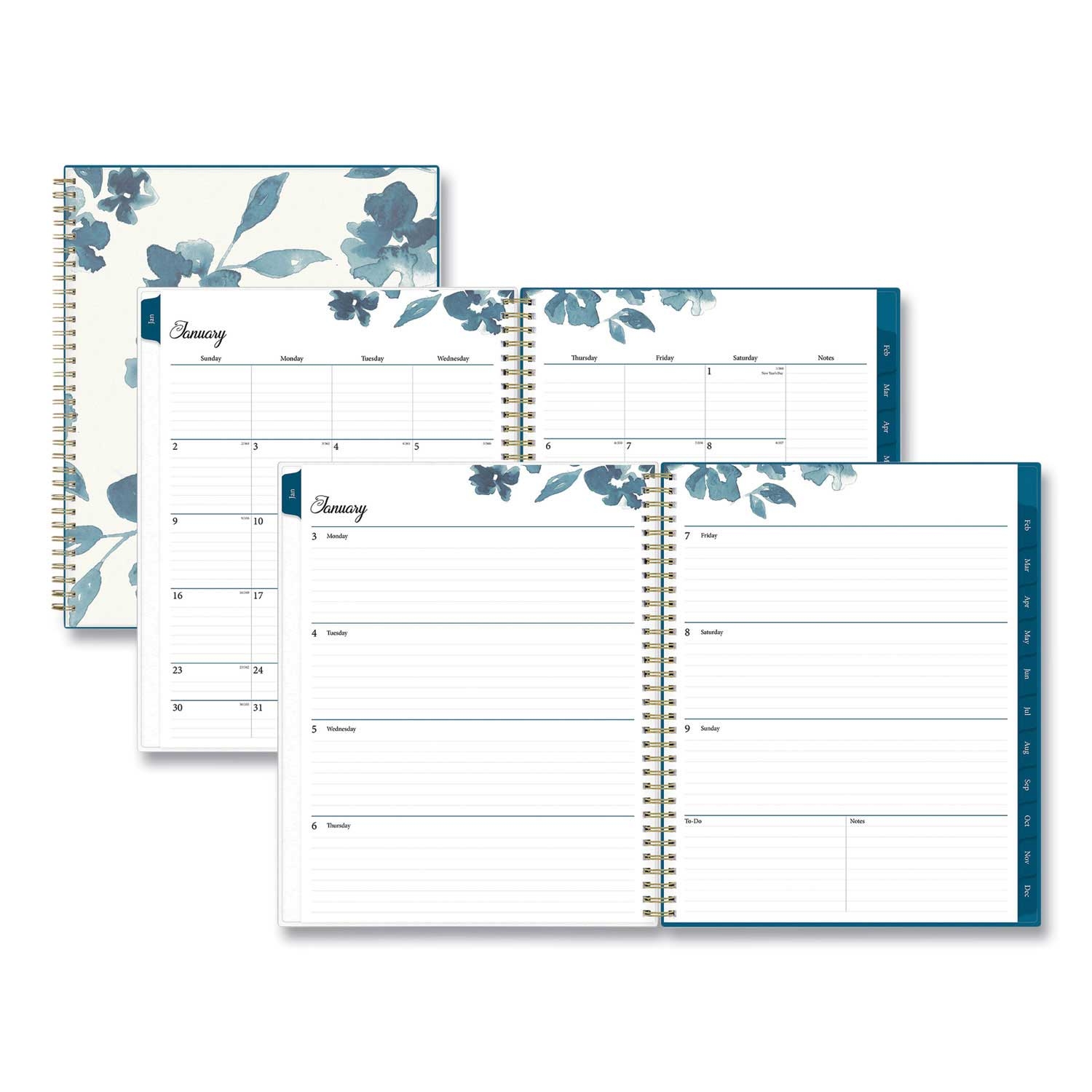 Blue Sky Bakah Blue Weekly/Monthly Planner, 11 x 8.5 inch
