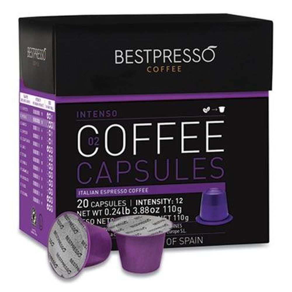 Bestpresso Nespresso Intense Italian Espresso Coffee Pods -- 20 per box