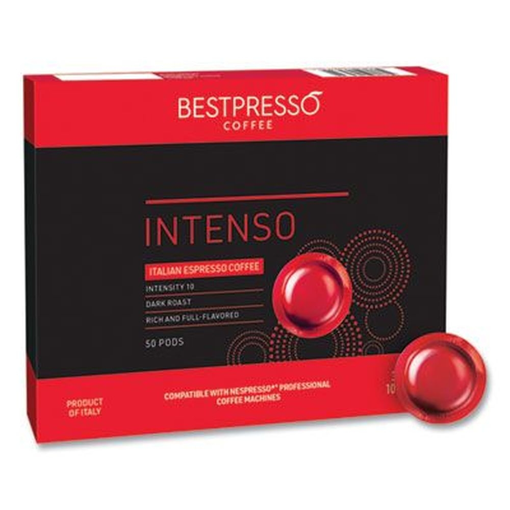 Bestpresso Nespresso Professional Intenso Coffee Pods, 0.21 Ounce -- 50 per box