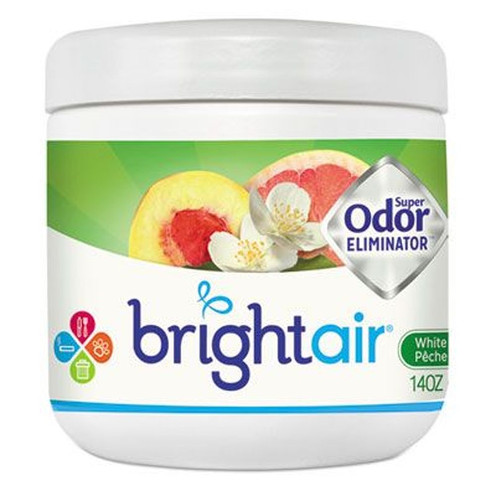 Bright Air White Peach and Citrus Super Odor Eliminator, 14 Ounce Jar -- 6 per case