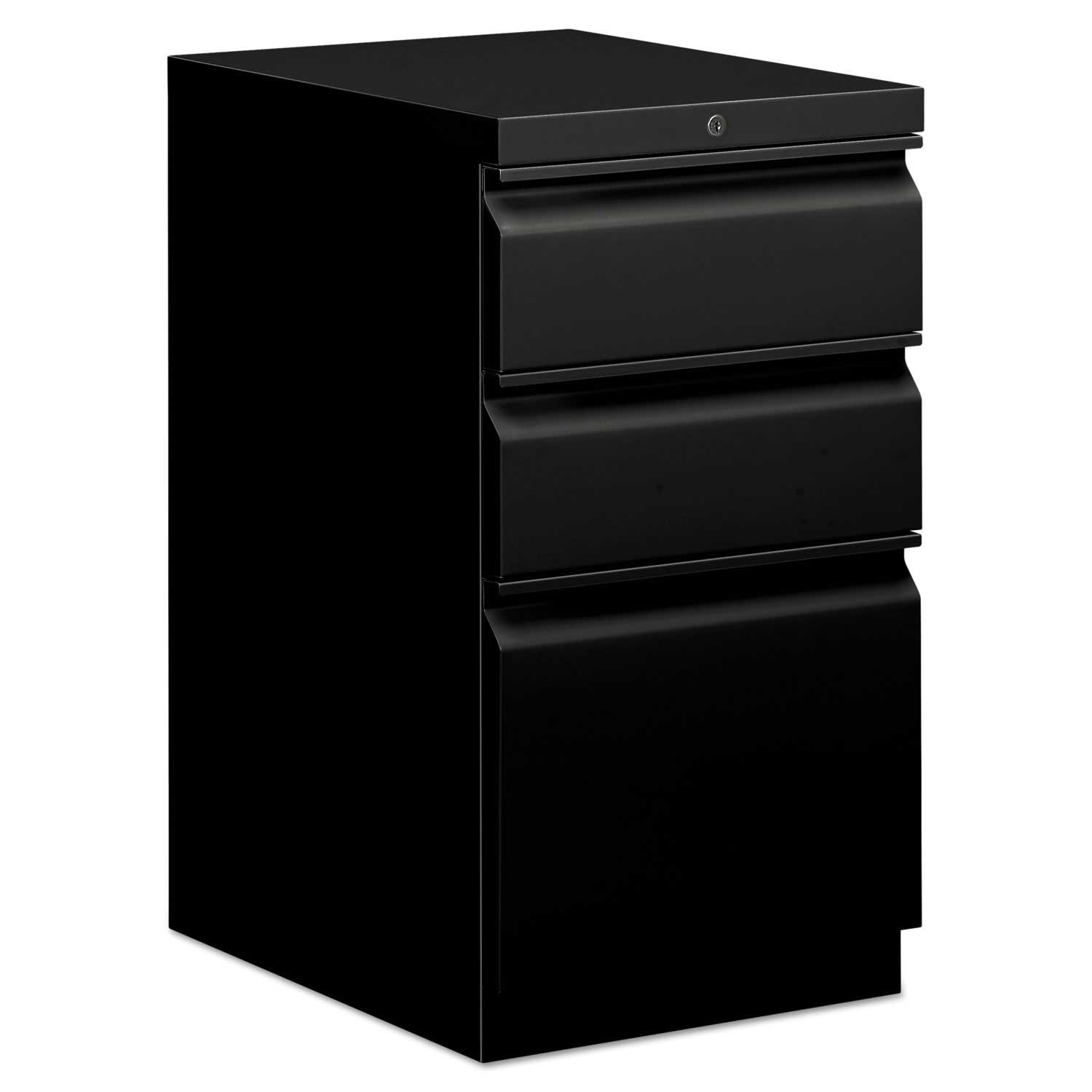 Hon Black Mobile Box/Box/File Pedestal, 15 x 20 x 28 inch