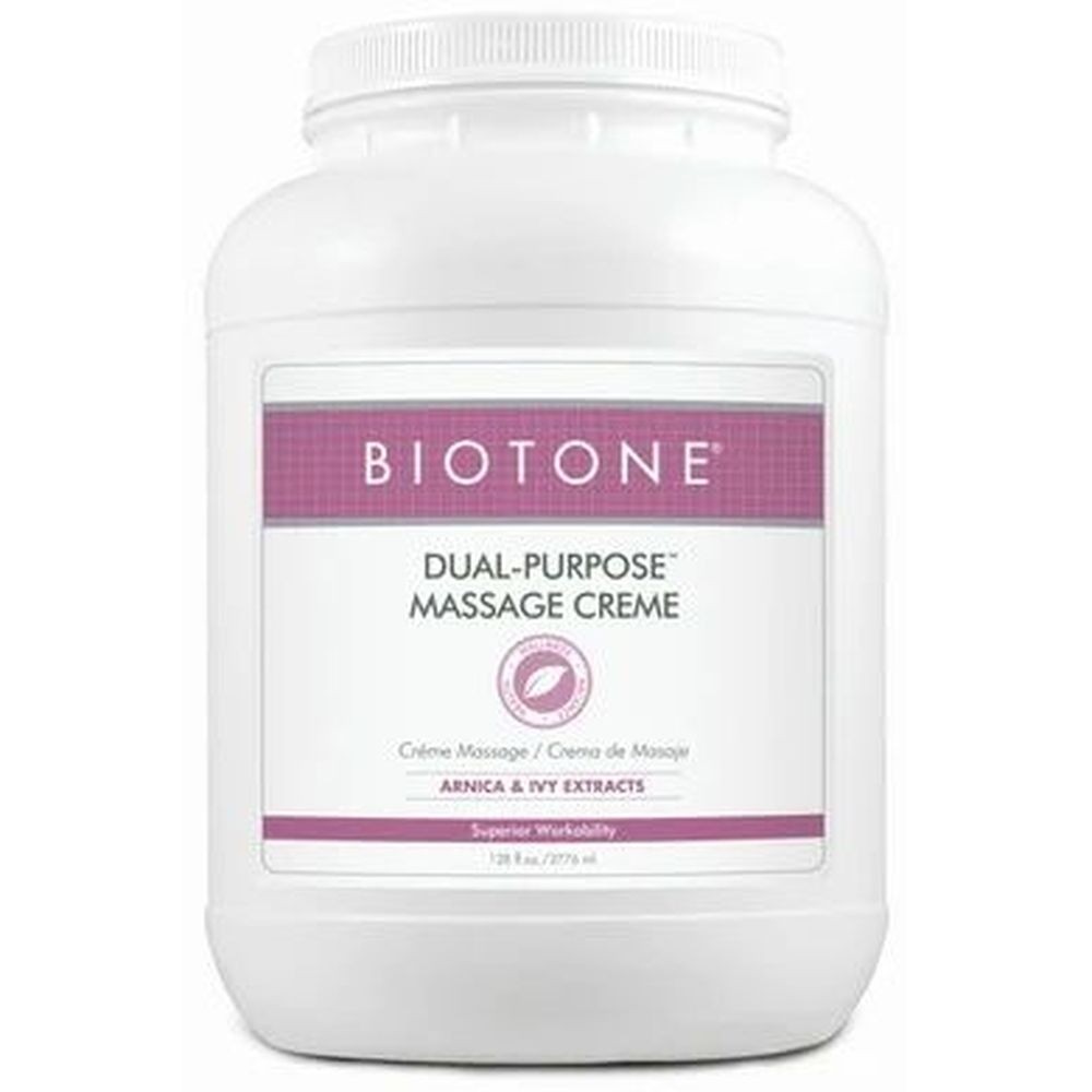 Biotone Unscented Dual-Purpose Massage Creme, 1 Gallon Jar