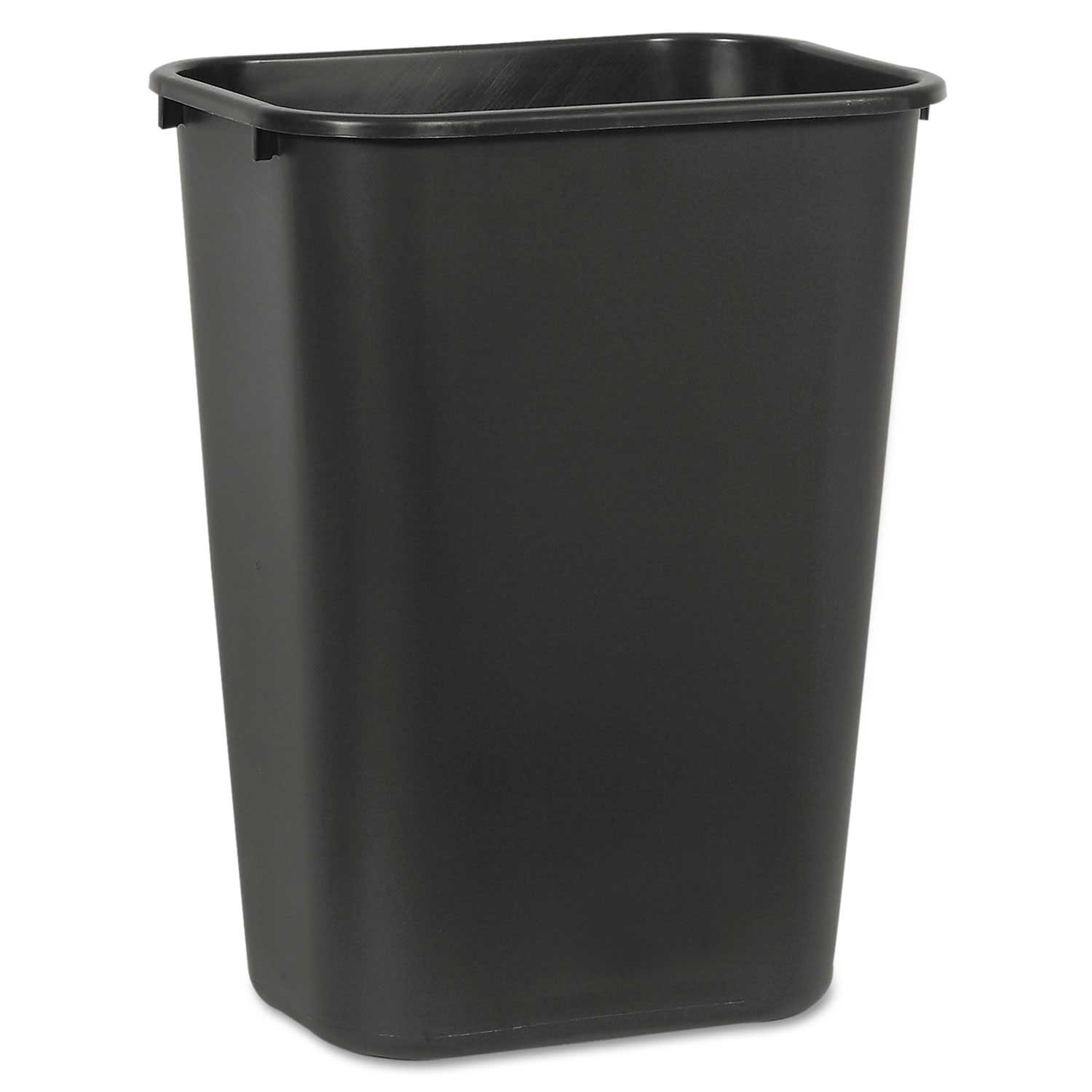 Boardwalk Black Plastic Soft Sided Wastebasket, 41 Quart