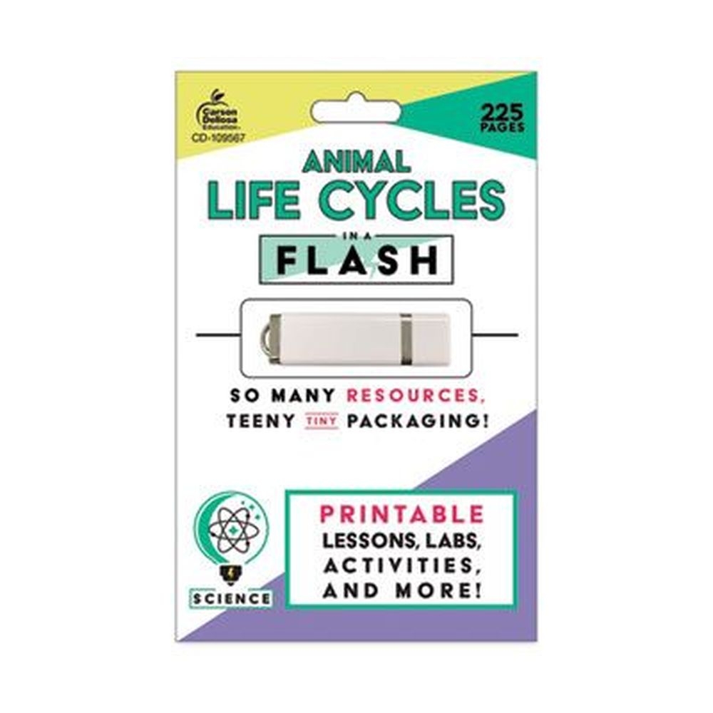 Carson-Dellosa Education 225 Pages Animal Lifestyles In a Flash USB for Ages 5-8