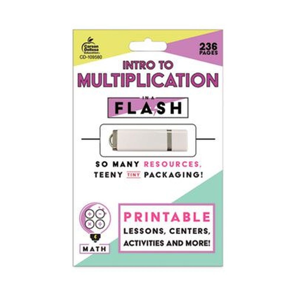 Carson-Dellosa Education 236 Pages Intro to Multiplication In a Flash USB for Ages 7-9
