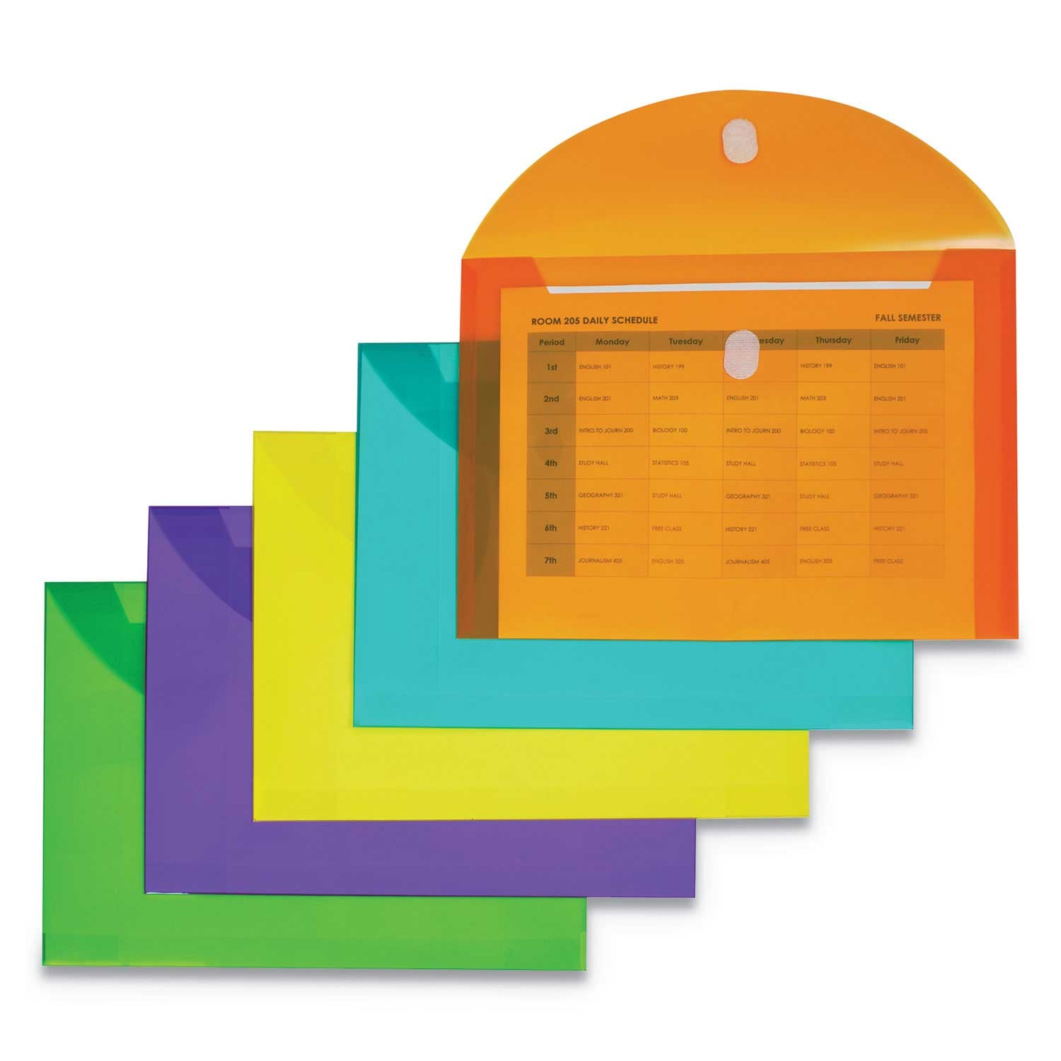 C Line Assorted Hook and Loop Closure XL Reusable Poly Envelope, 8.5 x 11 inch -- 10 per case