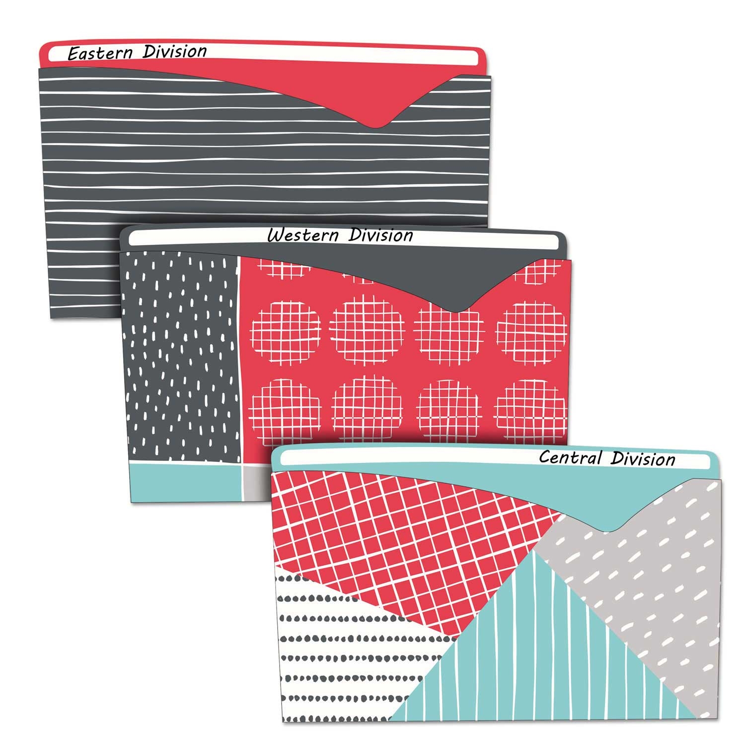 C Line Assorted Colors Straight Tab Playful Pops Write On Fashion Design Poly File Jacket -- 6 per case