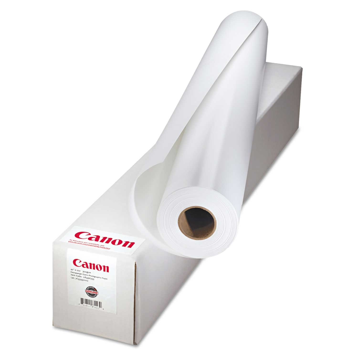 Canon Matte White 2 inch Core 14 Mil Fine Art White Paper Roll, 36 inch x 50 Feet -- 1 roll