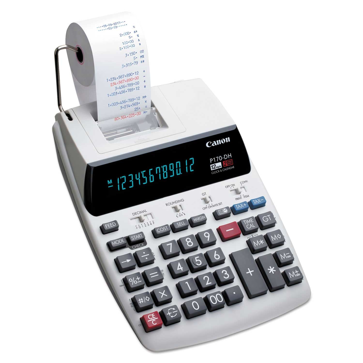 Canon P170-DH-3 Black/Red Print Printing Calculator