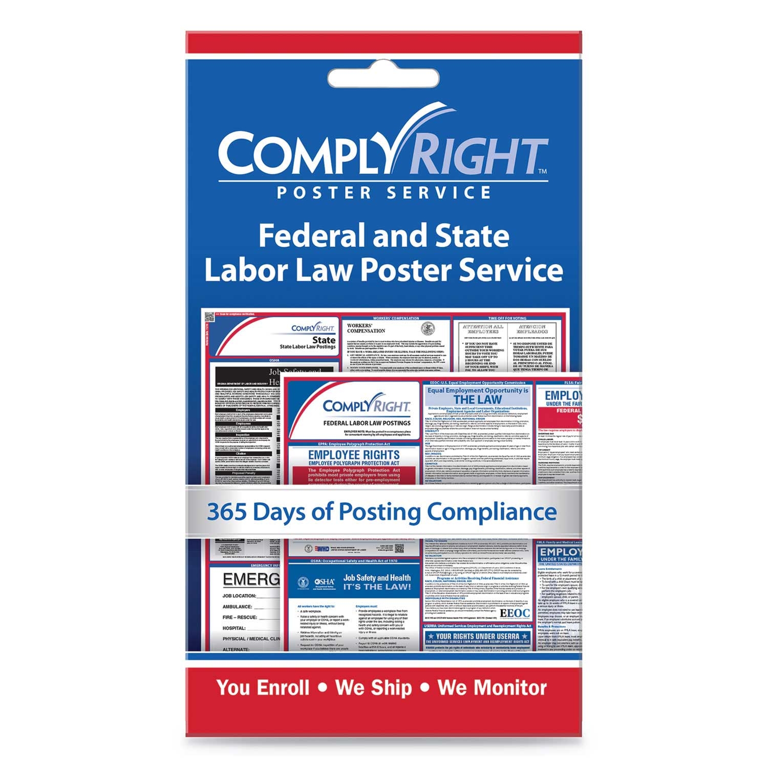 ComplyRight Federal and State Labor Law Poster Service, 4 x 7 inch