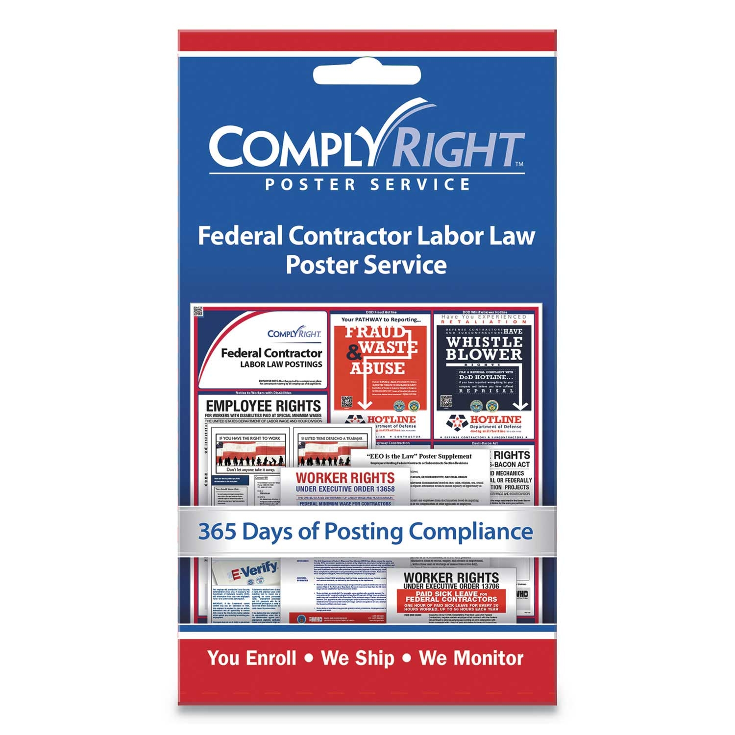 ComplyRight Federal Contractor Labor Law Poster Service, 4 x 7 inch