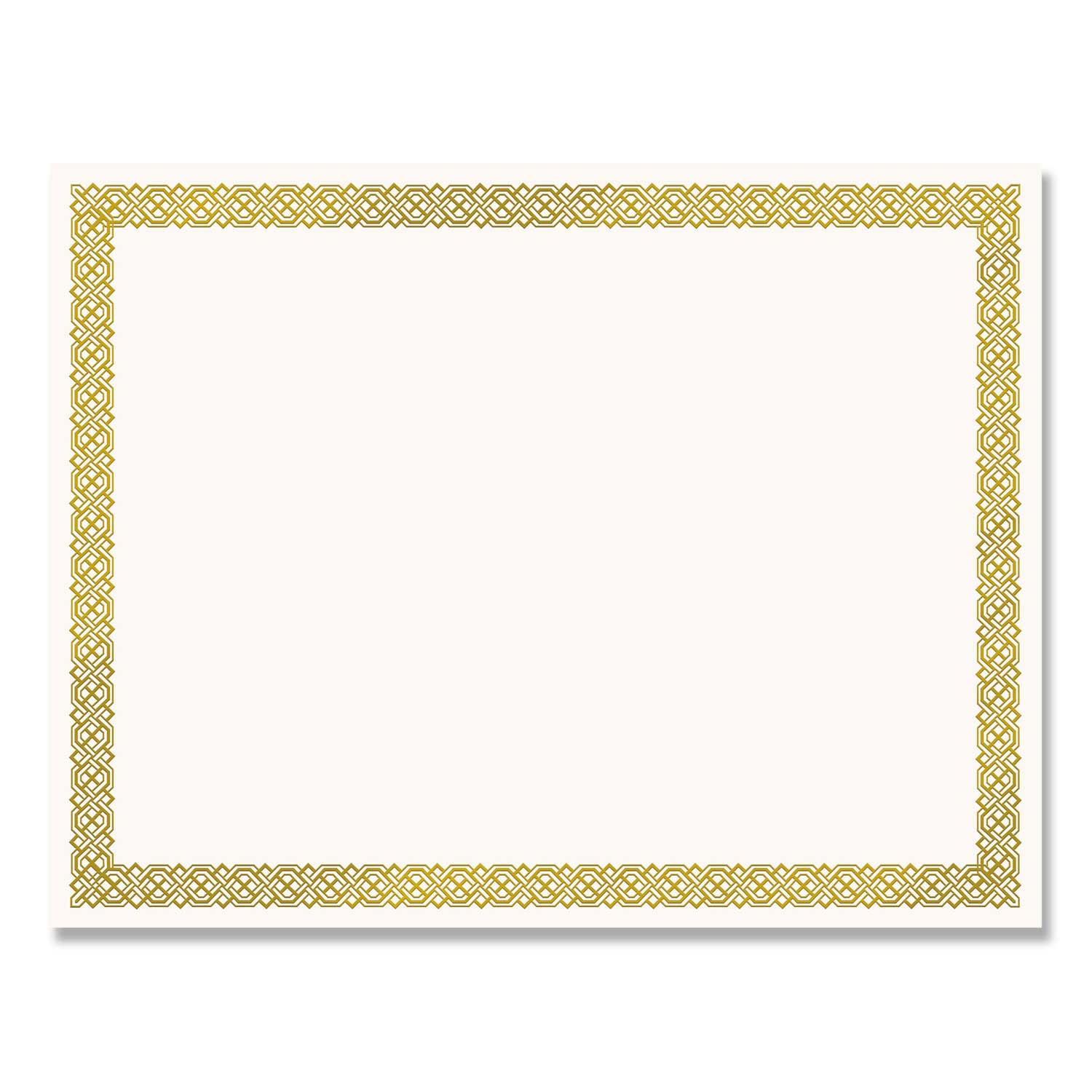 Great Papers Ivory and Gold Braided Foil Border Certificate, 8.5 x 11 inch -- 12 per case