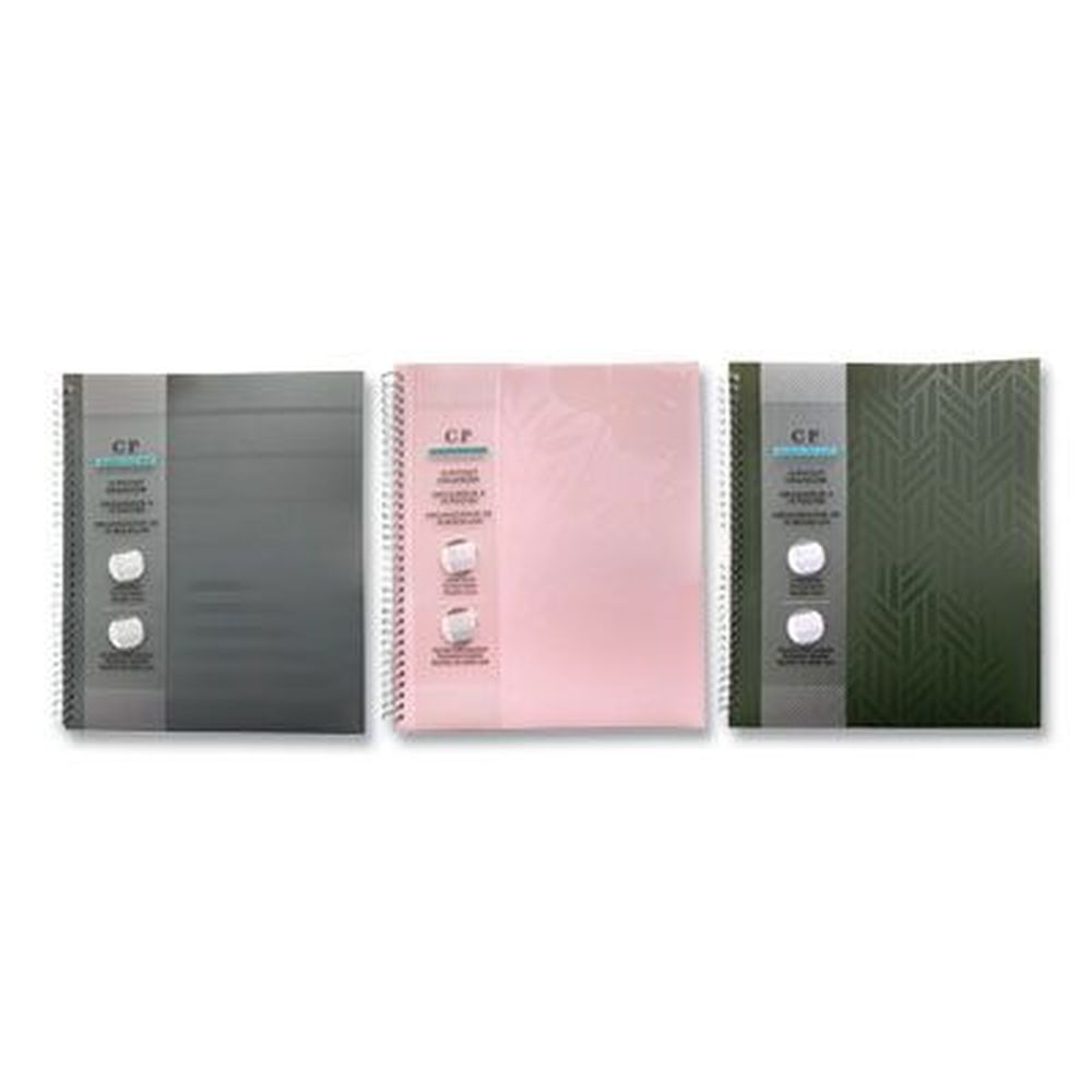 Carolina Pad Assorted Noted Neutrals Glossy 10-Pocket Portfolio Folder, 11 x 8.5 inch