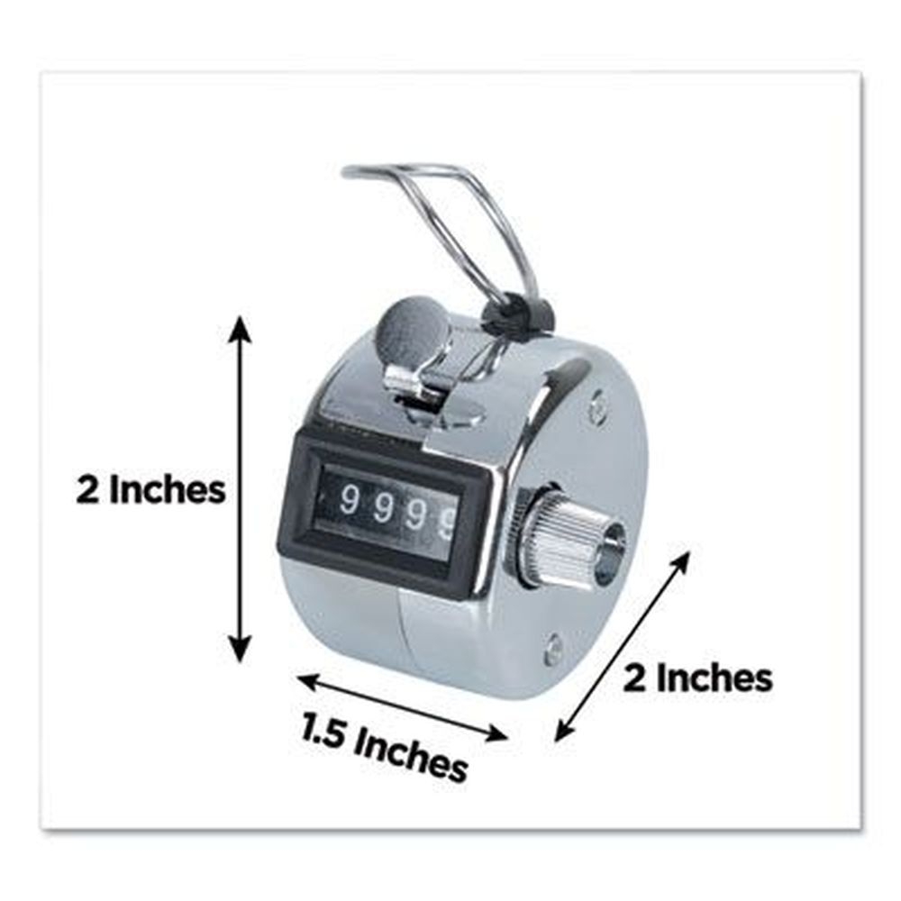 COSCO Chrome Registers 0-9999 Crowd Control Hand Tally Counter