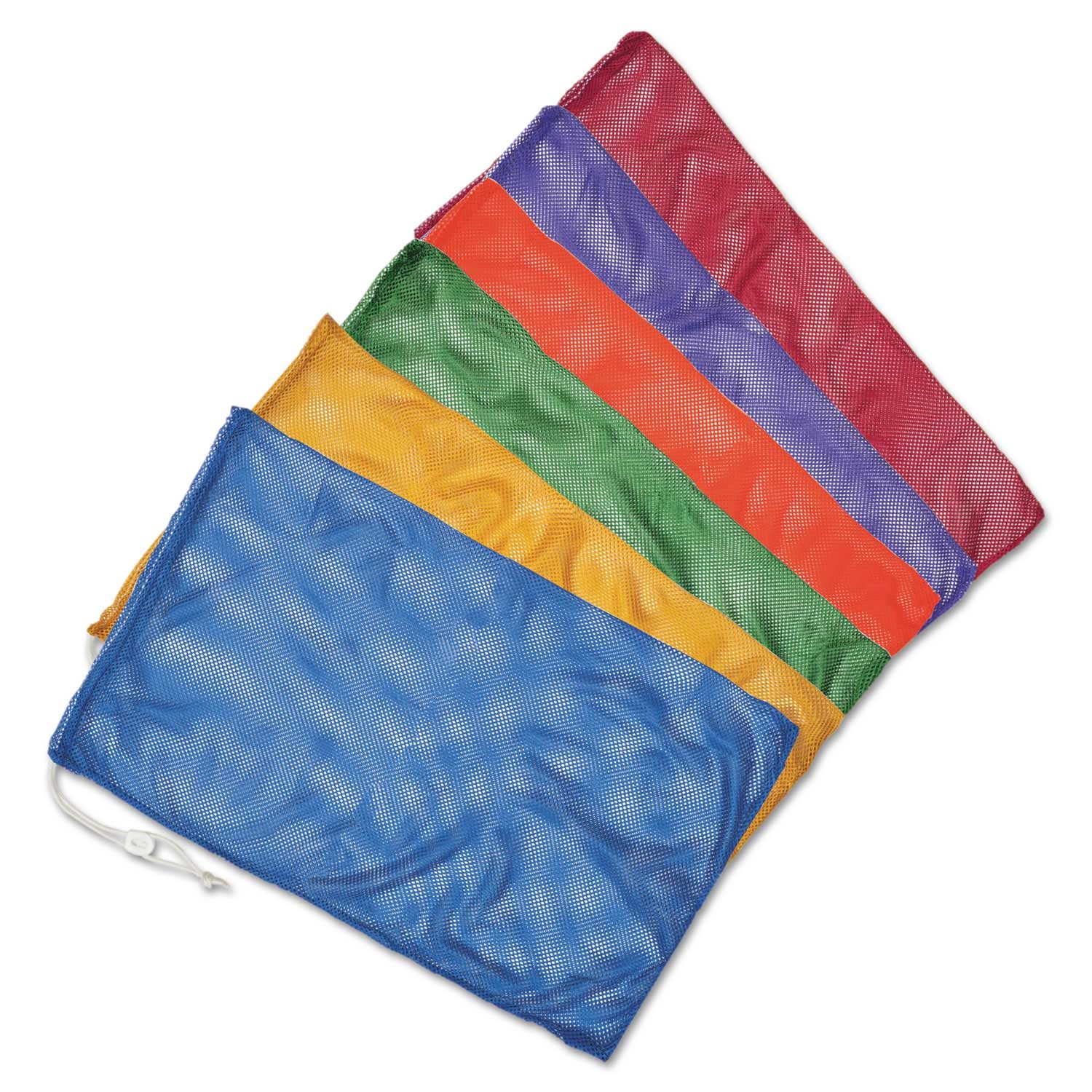 Champion Sports Heavy Duty Nylon 6 Colors Mesh Bag Set, 12 x 18 inch -- 1 set