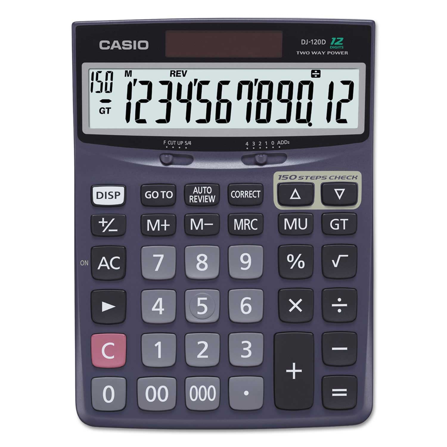 Casio 12-Digit LCD Calculator, 10.38 x 7.63 x 1.63 inch