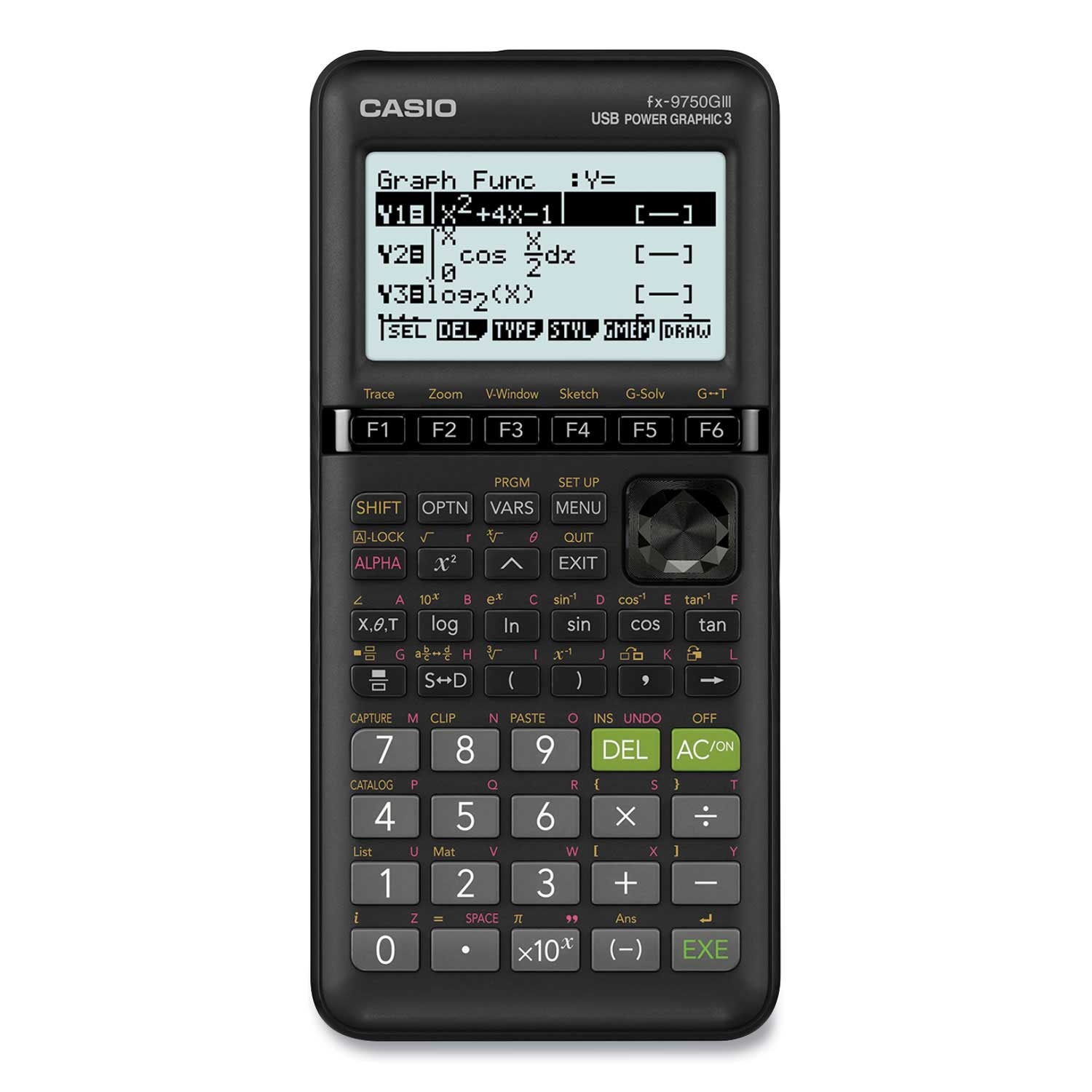 Casio Black 21-Digit LCD 3rd Edition Graphing Calculator, 3.6 x 7.25 inch