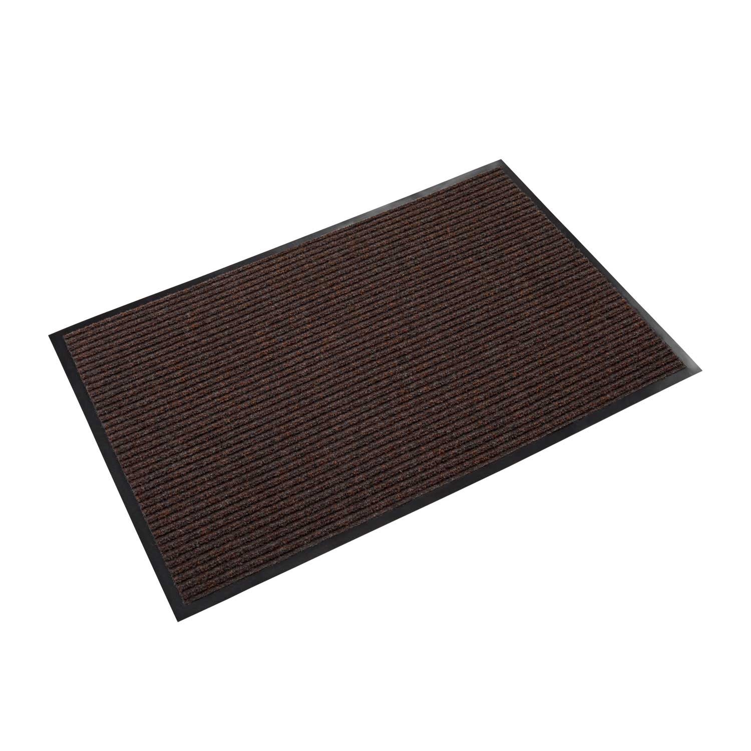Crown Polypropylene Brown Needle Rib Scraper and Wiper Mat, 36 x 60 inch