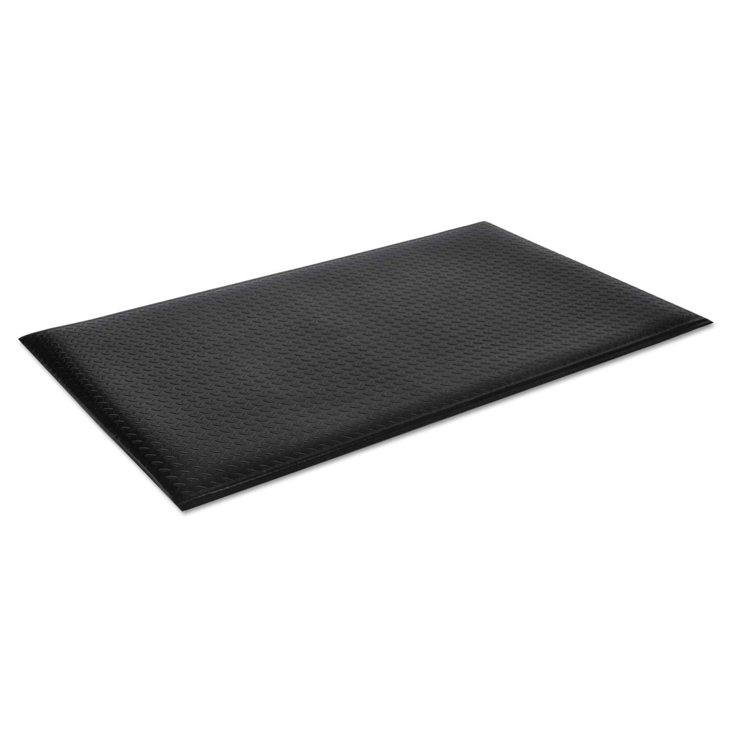 Crown Wear Bond Comfort King Black Diamond Emboss Anti Fatigue Mat, 24 x 36 inch