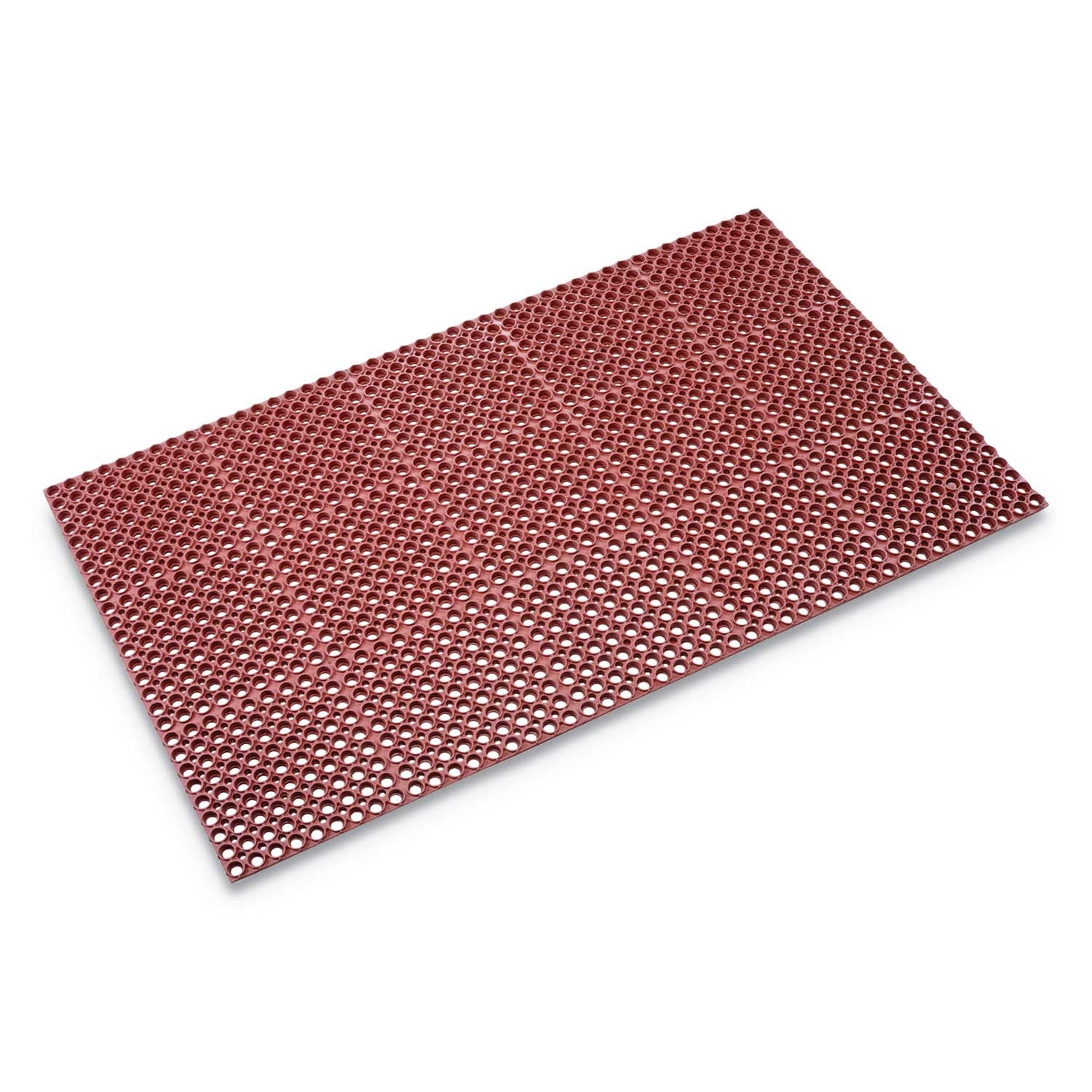 Crown Safewalk Terra Cotta Grease Proof Heavy Duty Anti Fatigue Drainage Mat, 36 x 60 inch
