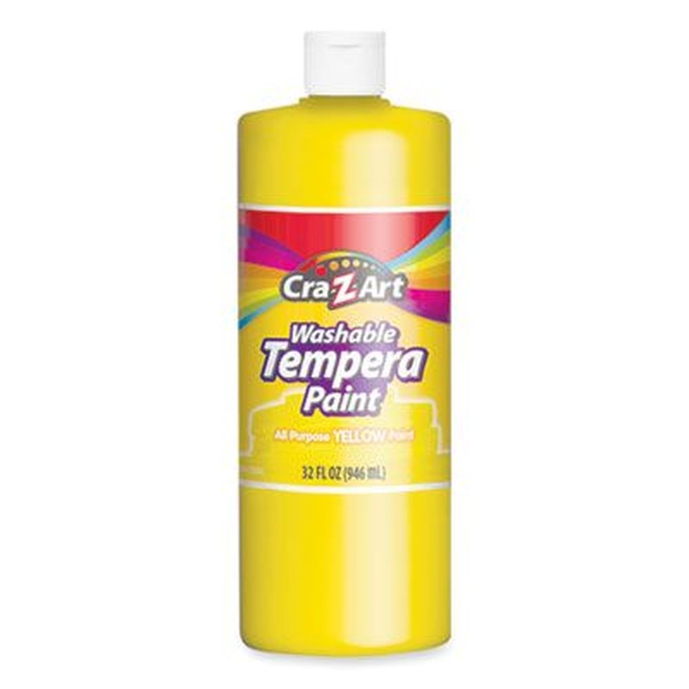 Cra-Z-Art Yellow Washable Tempera Paint, 32 Ounce Bottle