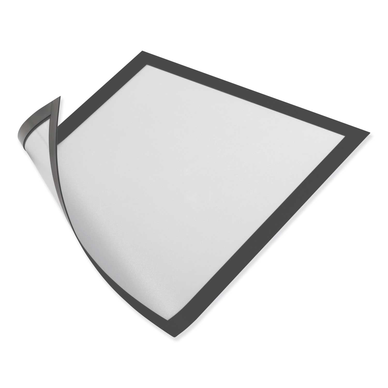 Durable Duraframe PVC Rectangular Black Frame Magnetic Sign Holder for 5.5 x 8.5 inch Insert -- 2 per case