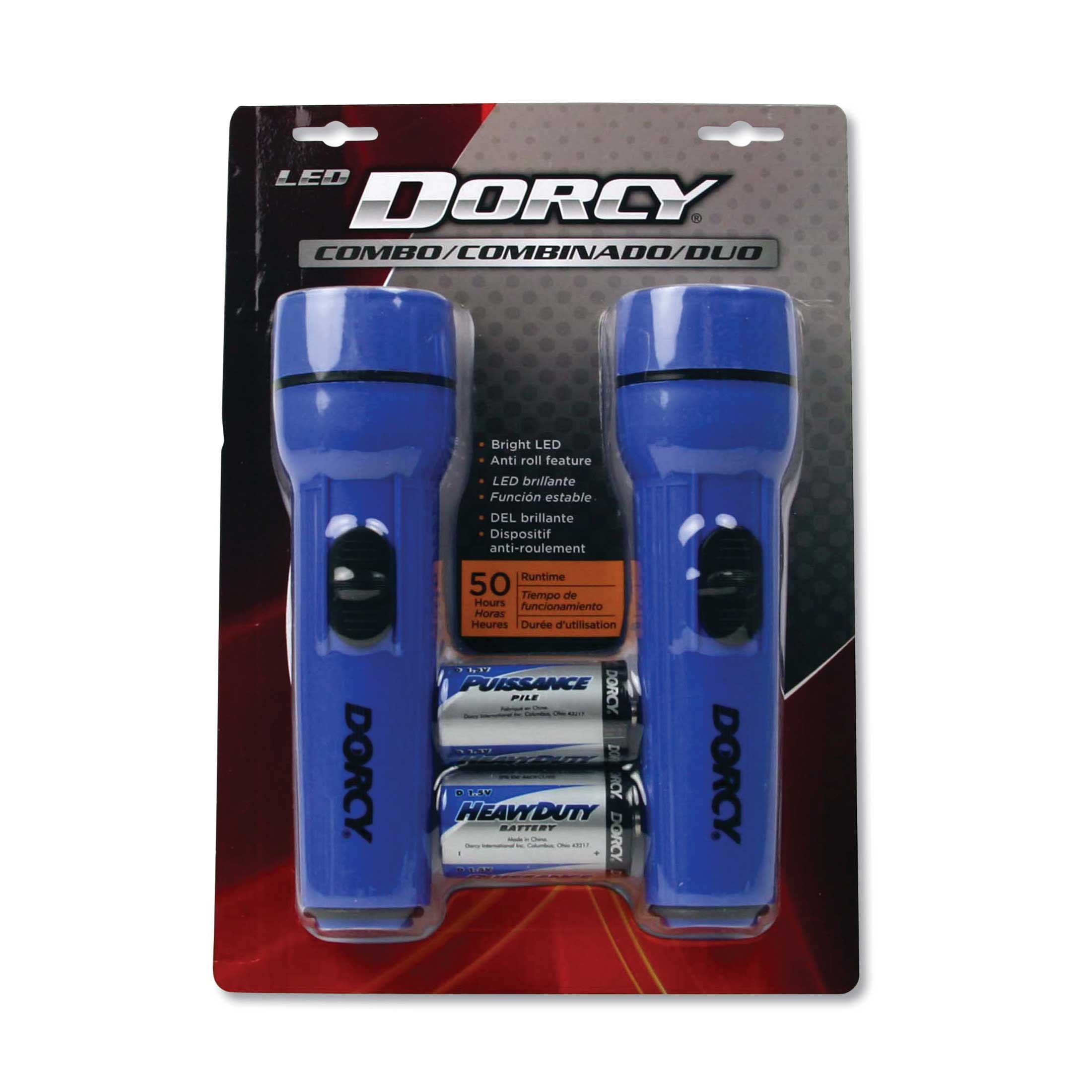 Dorcy Blue LED Flashlight Pack, 1.5 Voltage -- 2 per case