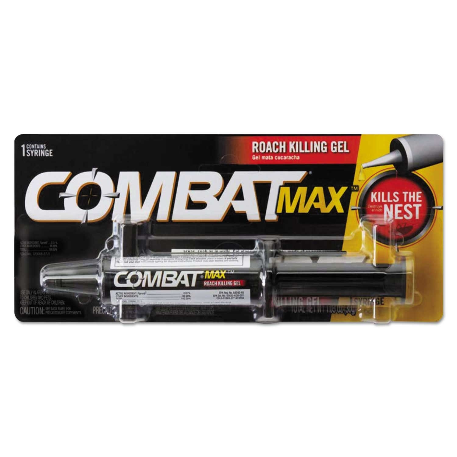 Combat Source Kill Max Roach Killing Gel, 1.6 Ounce Syringe -- 12 per case