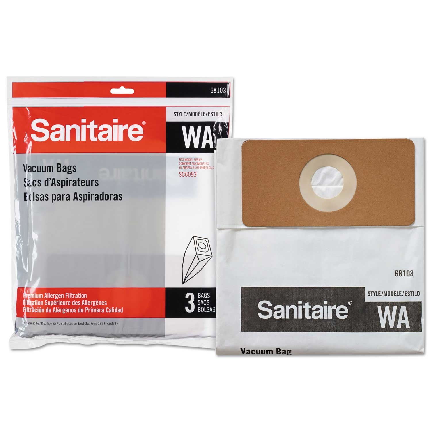 Sanitaire WA Premium Allergen Vacuum Bag for Sc5745/sc5815/sc5845/sc5713 Vacuum - 3 per pack -- 10 packs per case